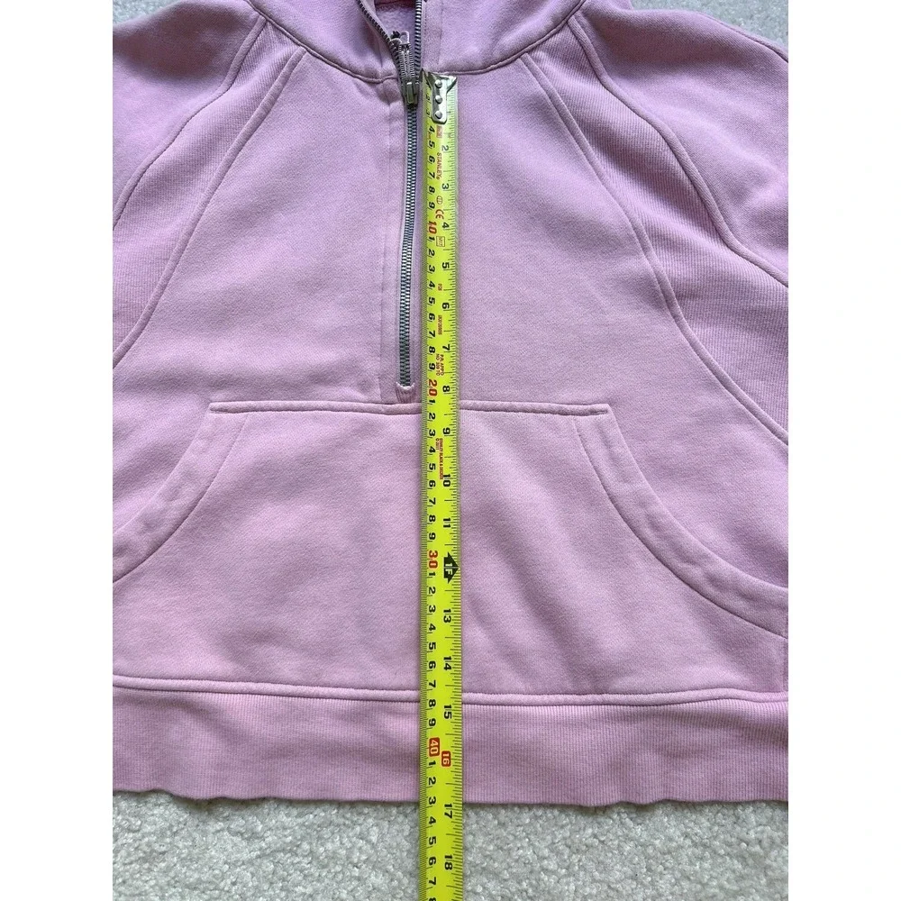 Lululemon Scuba Oversized Cropped Half-Zip Hoodie M/L Pink